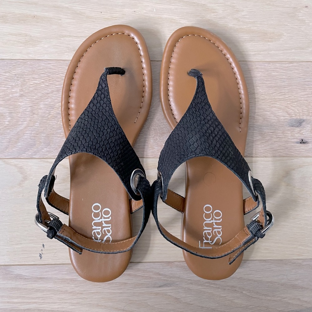 Leather strap dress sandals